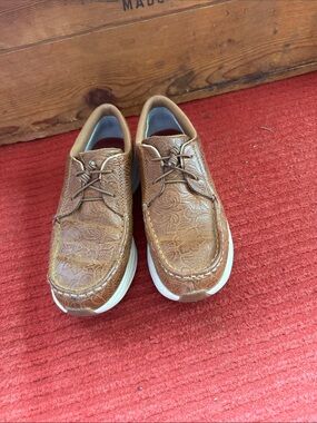 Twisted X Tooled Leather slip on shoes